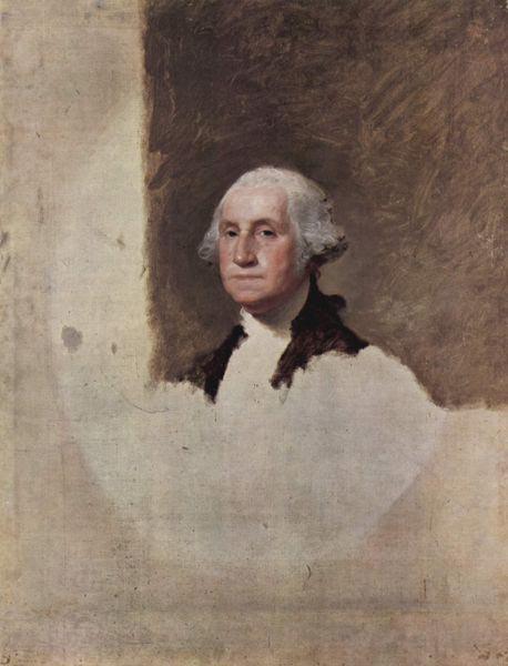 Gilbert Stuart Gilbert Stuart unfinished 1796 painting of George Washington
